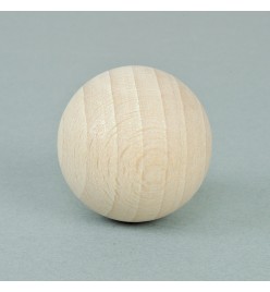 Drewniane koraliki kula surowe 35mm bez otworu