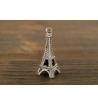 Zawieszka Paryż 3D Wieża Eiffla 10x25mm platyna