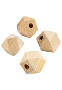 Drewniane koraliki diamenty surowe 12x12mm 10szt.