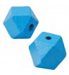Drewniane koraliki hexagon 12x16mm niebieski