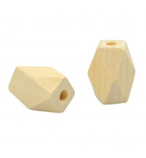 Drewniane koraliki diamenty surowe 10x16mm 10szt.