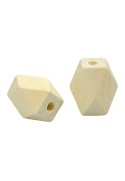 Drewniane koraliki diamenty surowe 15x22mm 5szt.