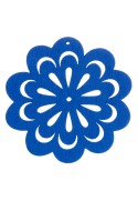 Ażurowa zawieszka kwiat niebieski 50mm