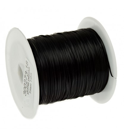 Żyłka gumka guma płaska elastyczna 1mm 10m czarny