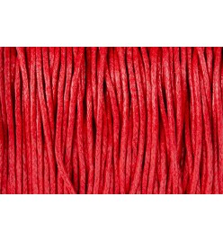 Sznurek bawełniany woskowany 1mm 20-30m czerwony